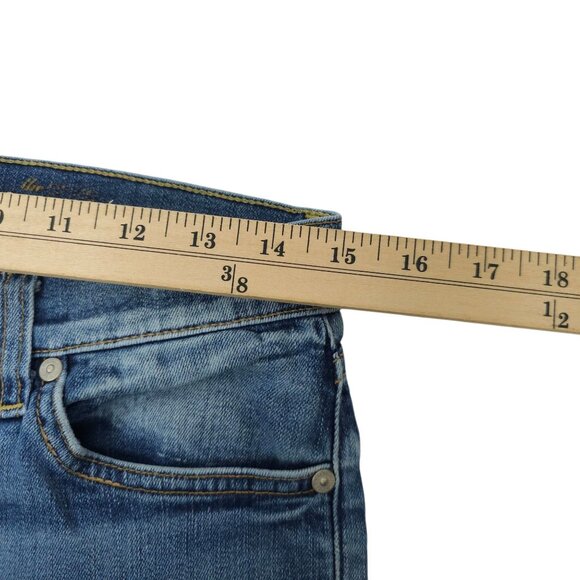 7 For All Mankind The Ankle Skinny Stretch Denim Womens 29 Raw Hem Jeans SFAMK - Picture 12 of 14